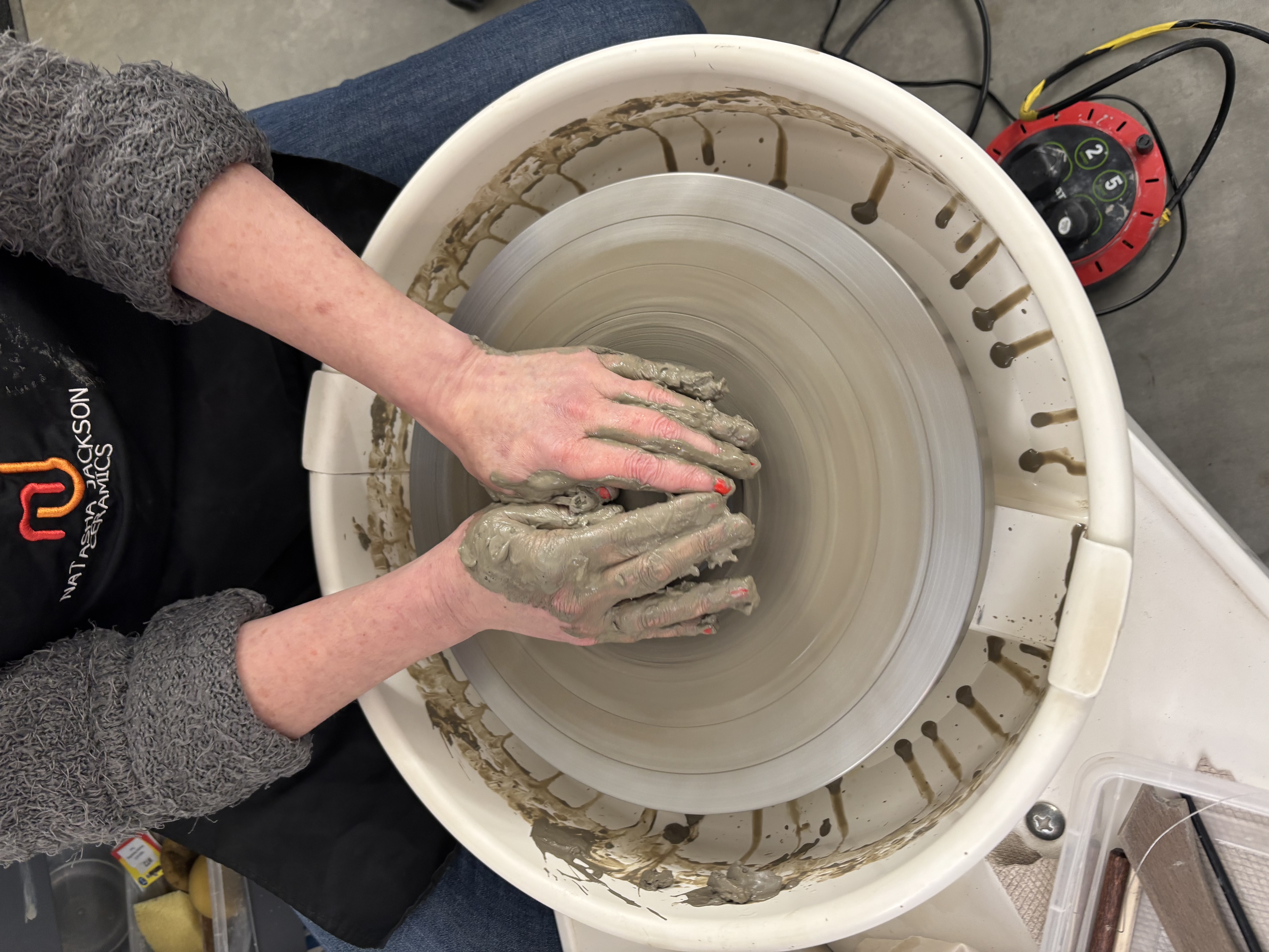 Have a go on the potters wheel at Natasha Jackson ceramics