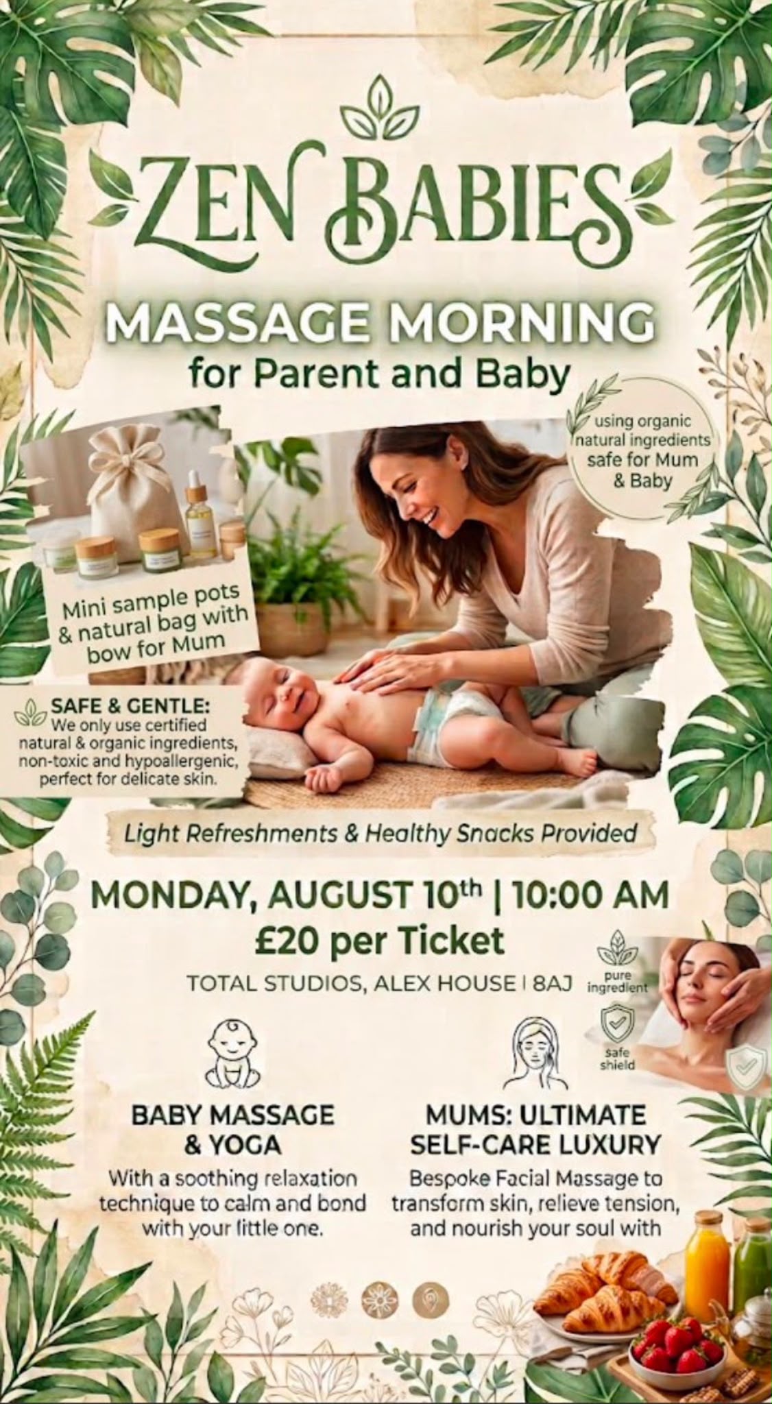 Massage Morning for Baby and Parent at Zen Babies